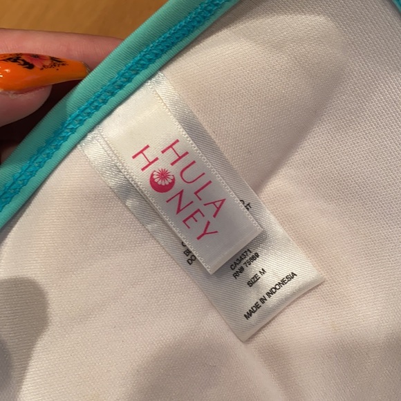 HULA HONEY FRILLY FRINGE BLUE BIKINI SET SIZE MEDIUM - Picture 4 of 8